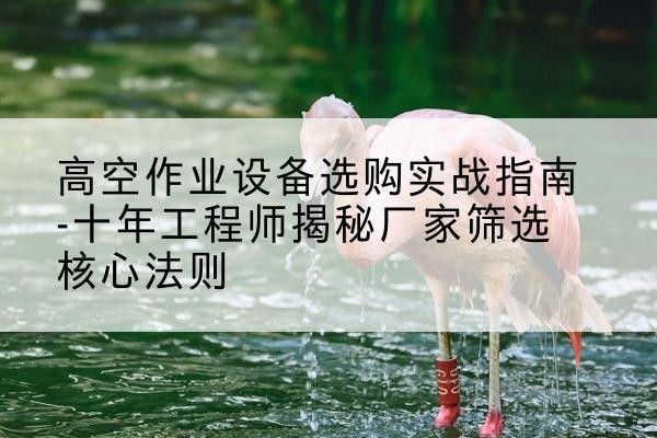 盐田剪叉式升降机厂家-高空作业设备选购实战指南-十年工程师揭秘厂家筛选核心法则